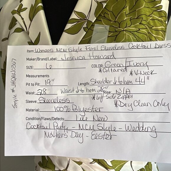 Jessica Howard Sleeveless Collared Cocktail Dress SZ 6 MCM Cocktail Wedding Dres - Picture 2 of 11